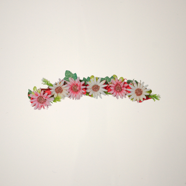 Aros de servilletas flores gerberas - Juego de 6 - Imagen 3
