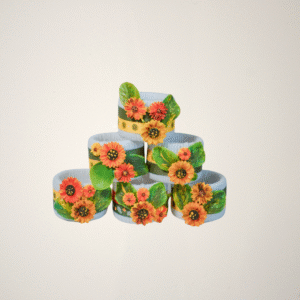 Aros de servilletas Girasoles - Juego de 12