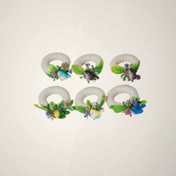 Aros de servilletas Pajaritos - Juego de 6
