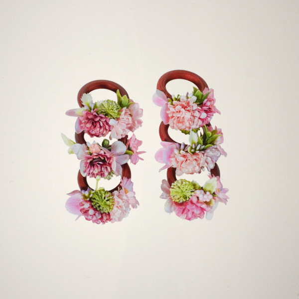 Aros de servilletas Flores Rosadas