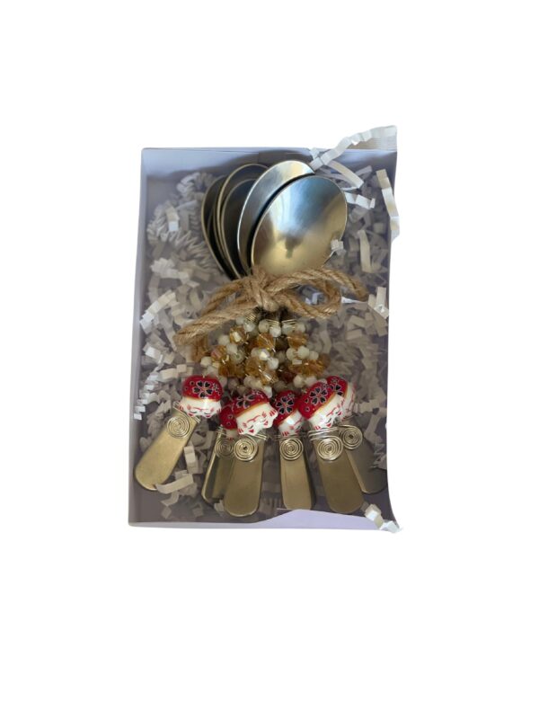 Set de cucharas decoradas Mariposas Blancas - Juego de 6 - Imagen 6