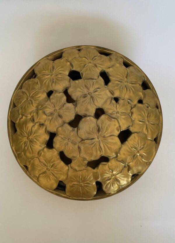 Cofre dorado redondo de porcelana - Image 2